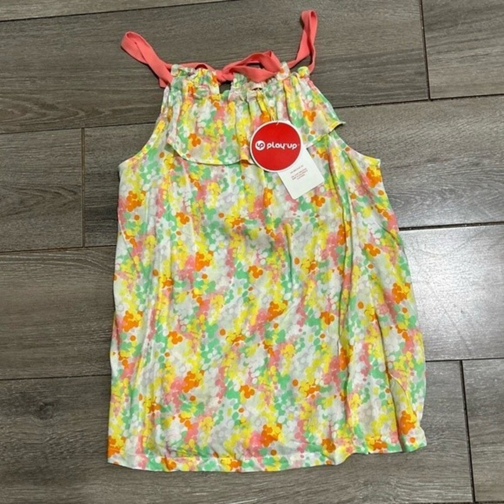 NWT Play Up Colorful Dot Printed Halter Top Size 12